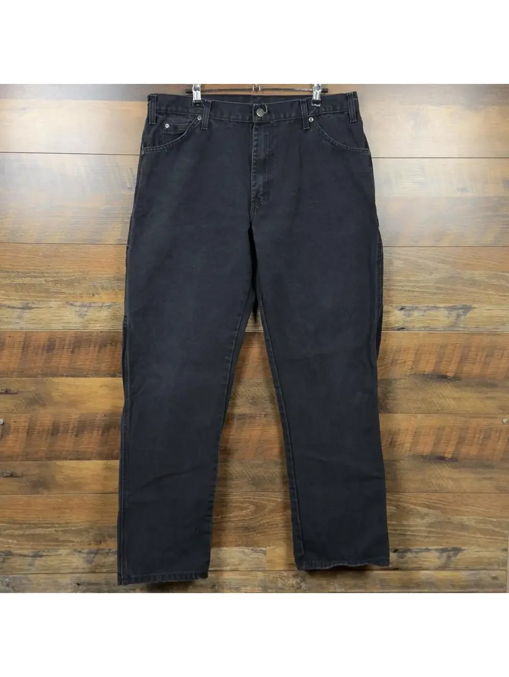 Vintage Dickies Black Work Pants 36x32 Carpenter Utility Workwear